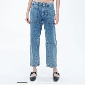 rag & bone Blue Straight Leg Jeans